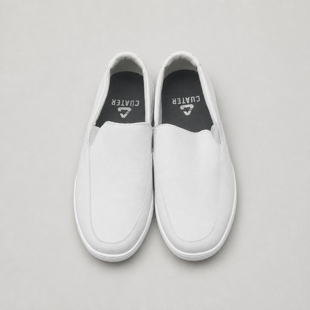 Cuater by TravisMathew Phenom Slip On Shoes Mens 10 Gray Canvas Casual Sneakers